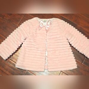 Chic Blush Pink Ribbed Jacket